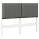vidaXL Kárpitozott fejtámla fejtámlával Fehér és világosszürke 120 cm
