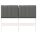 vidaXL Kárpitozott fejtámla fejtámlával Fehér és világosszürke 120 cm