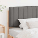 vidaXL Kárpitozott fejtámla fejtámlával Barna és Világosszürke 100 cm