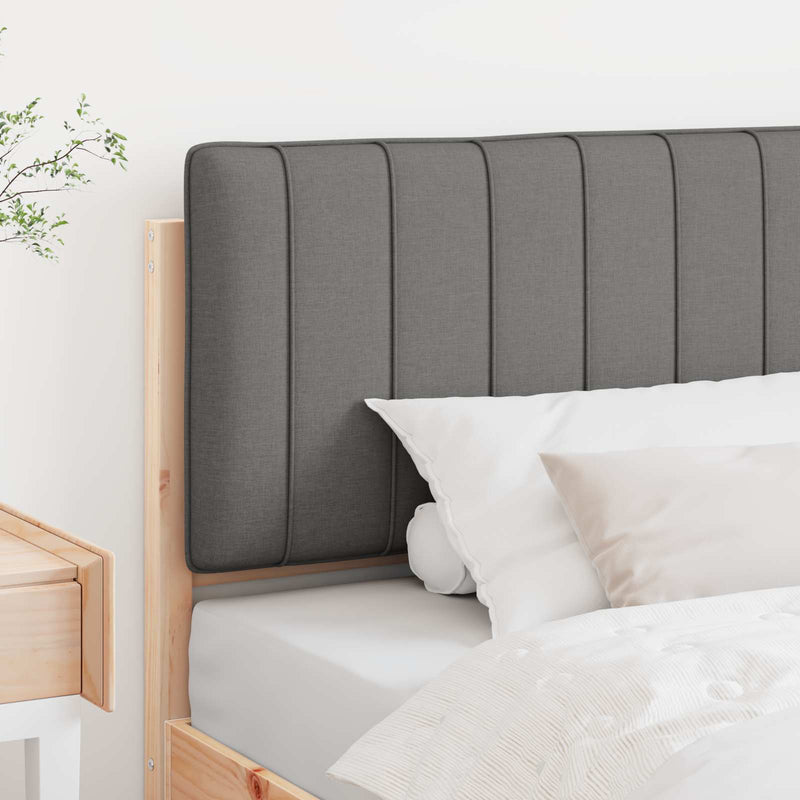 vidaXL Kárpitozott fejtámla fejtámlával Barna és Világosszürke 100 cm