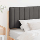 vidaXL Kárpitozott fejtámla Barna és sötétszürke 100 cm Tömör fenyőfa