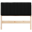 vidaXL Kárpitozott fejtámla Barna és fekete 100 cm Tömör fenyőfa