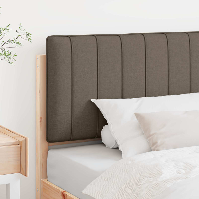 vidaXL Kárpitozott fejtámla Barna és taupe 100 cm Tömör fenyőfa