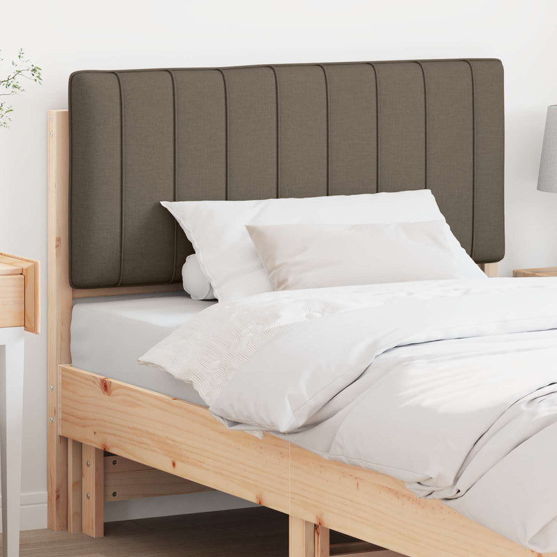 vidaXL Kárpitozott fejtámla Barna és taupe 100 cm Tömör fenyőfa