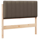 vidaXL Kárpitozott fejtámla Barna és taupe 100 cm Tömör fenyőfa