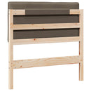 vidaXL Kárpitozott fejtámla Barna és taupe 100 cm Tömör fenyőfa