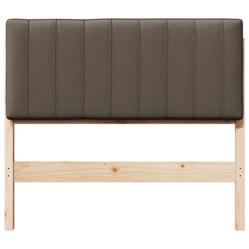 vidaXL Kárpitozott fejtámla Barna és taupe 100 cm Tömör fenyőfa