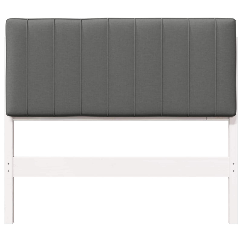 vidaXL Kárpitozott fejtámla fejtámlával Fehér és világosszürke 100 cm