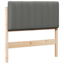 vidaXL Kárpitozott fejtámla Barna és Világosszürke 90 cm Tömör fenyőfa