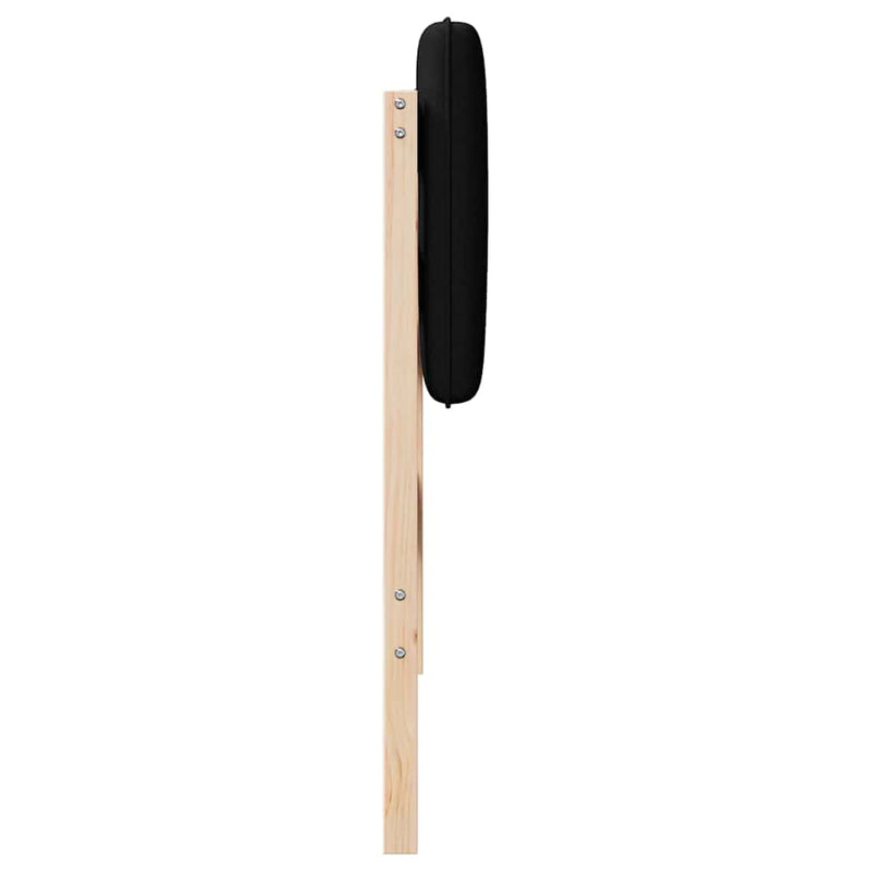 vidaXL Kárpitozott fejtámla Barna és fekete 90 cm Tömör fenyőfa