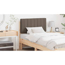 vidaXL Kárpitozott fejtámla Barna és taupe 90 cm Tömör fenyőfa