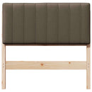vidaXL Kárpitozott fejtámla Barna és taupe 90 cm Tömör fenyőfa