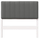 vidaXL Kárpitozott fejtámla Fehér és világosszürke 90 cm Tömör fenyőfa