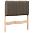 vidaXL Kárpitozott fejtámla Barna és taupe 80 cm Tömör fenyőfa