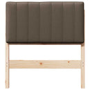 vidaXL Kárpitozott fejtámla Barna és taupe 80 cm Tömör fenyőfa