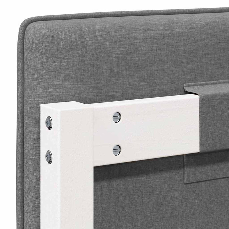 vidaXL Kárpitozott fejtámla Fehér és világosszürke 80 cm Tömör fenyőfa