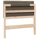 vidaXL Kárpitozott fejtámla Barna és taupe 75 cm Tömör fenyőfa