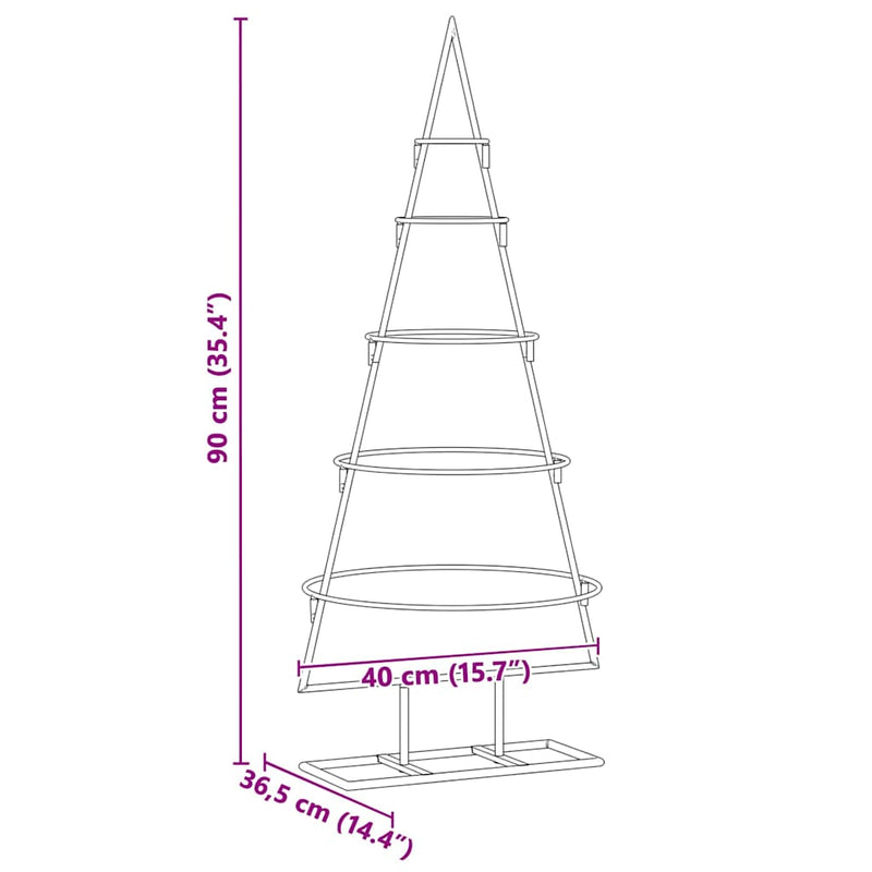 vidaXL Fém karácsonyfa állvánnyal Arany 90 cm Porszórt Acél