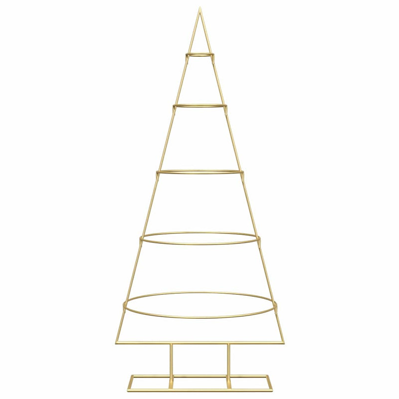 vidaXL Fém karácsonyfa állvánnyal Arany 125 cm Porszórt Acél