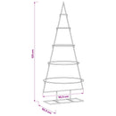 vidaXL Fém karácsonyfa állvánnyal KUOPIO 125 cm Acél Arany