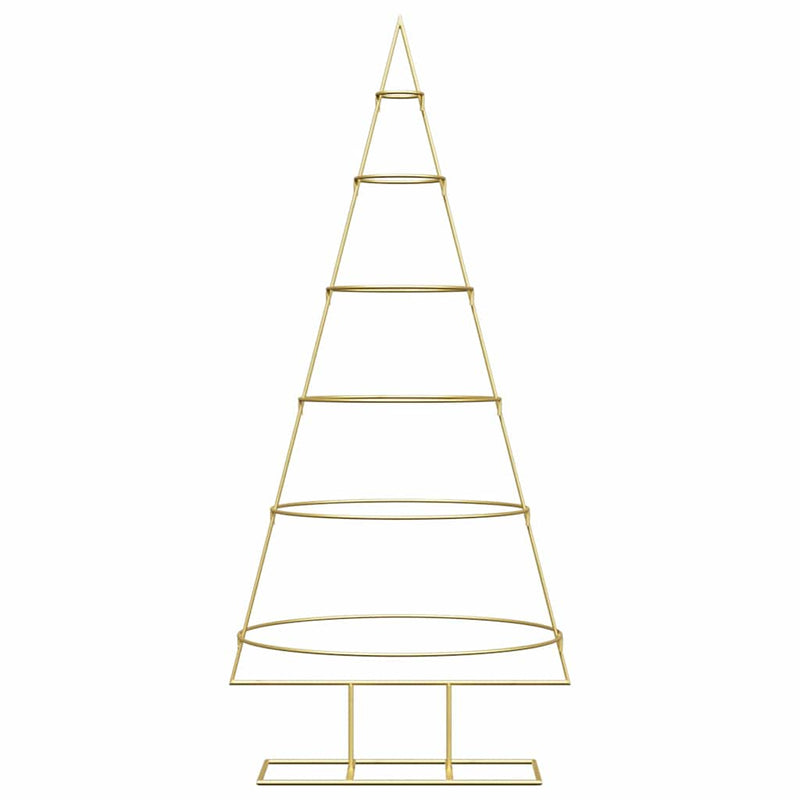 vidaXL Fém karácsonyfa állvánnyal Arany 150 cm Porszórt Acél