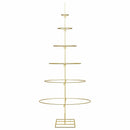 vidaXL Fém karácsonyfa állvánnyal Arany 150 cm Porszórt Acél