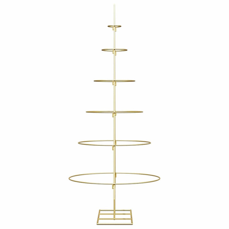 vidaXL Fém karácsonyfa állvánnyal Arany 150 cm Porszórt Acél