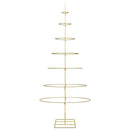 vidaXL Fém karácsonyfa állvánnyal Arany 180 cm Porszórt Acél