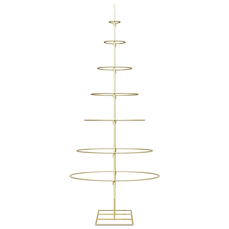 vidaXL Fém karácsonyfa állvánnyal Arany 180 cm Porszórt Acél