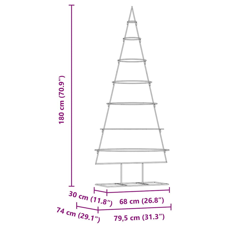 vidaXL Fém karácsonyfa állvánnyal Arany 180 cm Porszórt Acél