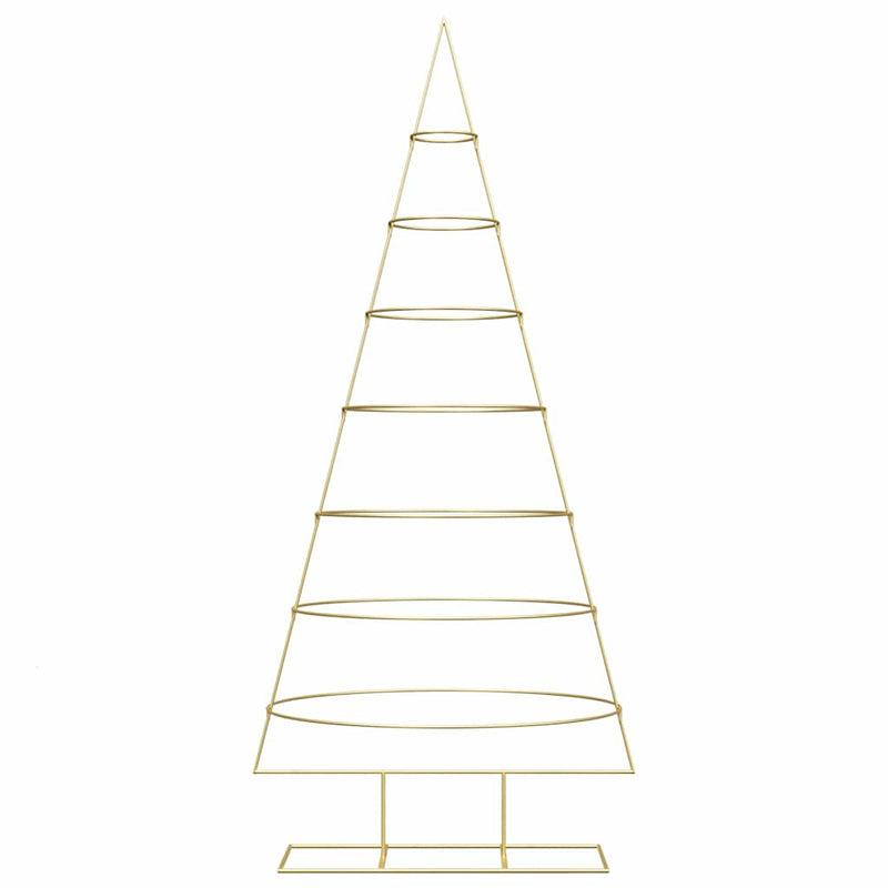 vidaXL Fém karácsonyfa állvánnyal Arany 210 cm Porszórt Acél