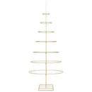 vidaXL Fém karácsonyfa állvánnyal Arany 210 cm Porszórt Acél