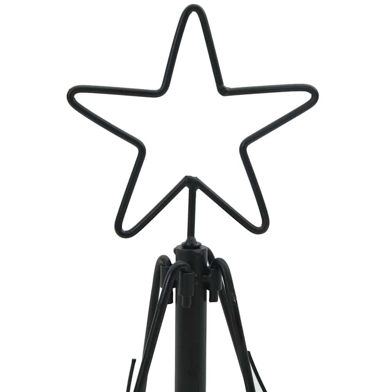 vidaXL Karácsonyi kúp fa állvánnyal Fekete 60 cm Acél