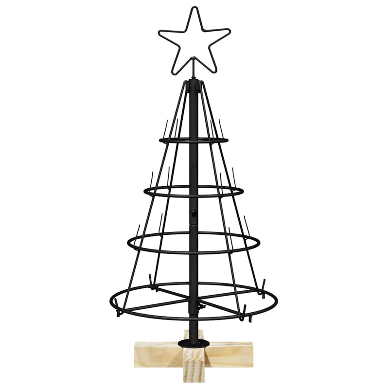 vidaXL Karácsonyi kúp fa állvánnyal Fekete 60 cm Acél