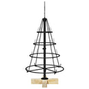 vidaXL Karácsonyi kúp fa állvánnyal Fekete 60 cm Acél