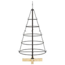 vidaXL Karácsonyi kúp fa állvánnyal Fekete 90 cm Acél