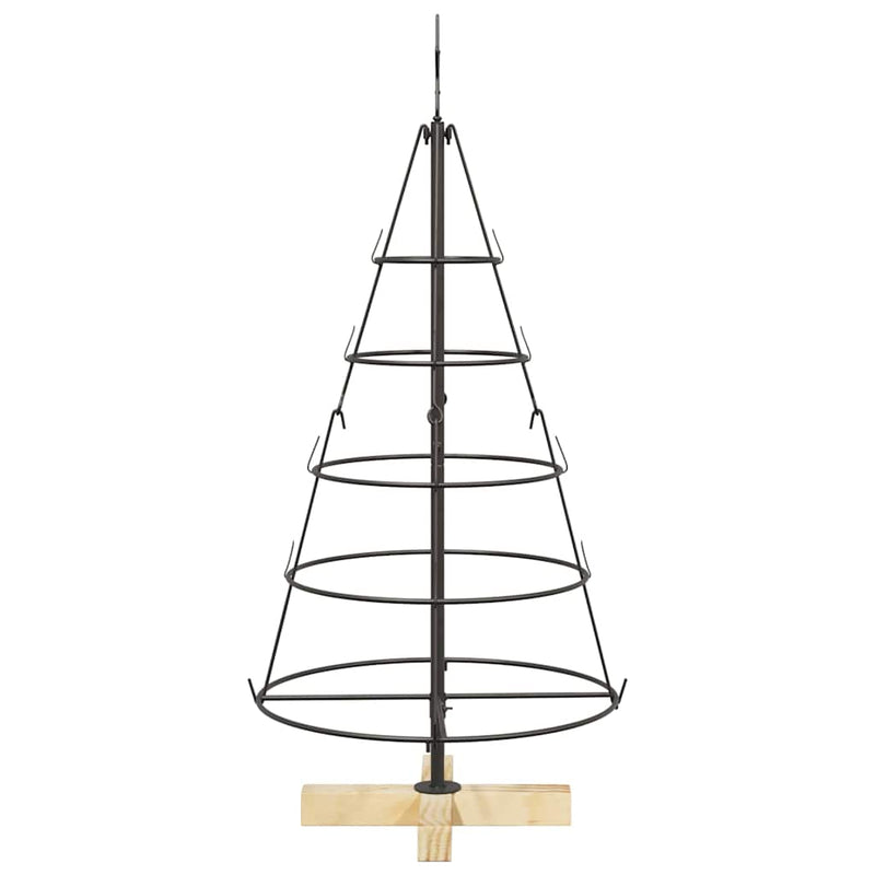 vidaXL Karácsonyi kúp fa állvánnyal Fekete 90 cm Acél