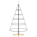 vidaXL Karácsonyi kúp fa állvánnyal Fekete 125 cm Acél