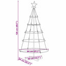 vidaXL Karácsonyi kúp fa állvánnyal Fekete 125 cm Acél