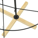 vidaXL Karácsonyi kúp fa állvánnyal Fekete 150 cm Acél