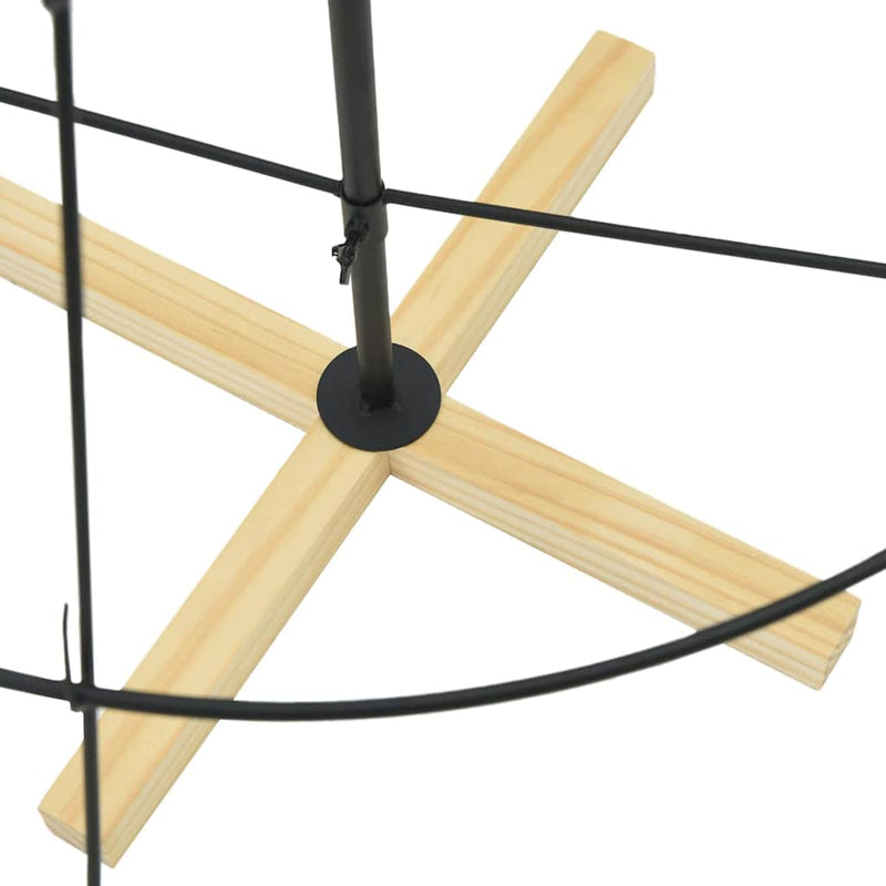 vidaXL Karácsonyi kúp fa állvánnyal Fekete 150 cm Acél