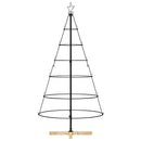 vidaXL Karácsonyi kúp fa állvánnyal Fekete 150 cm Acél