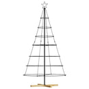 vidaXL Karácsonyi kúp fa állvánnyal Fekete 180 cm Acél