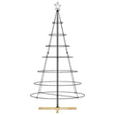 vidaXL Karácsonyi kúp fa állvánnyal Fekete 180 cm Acél