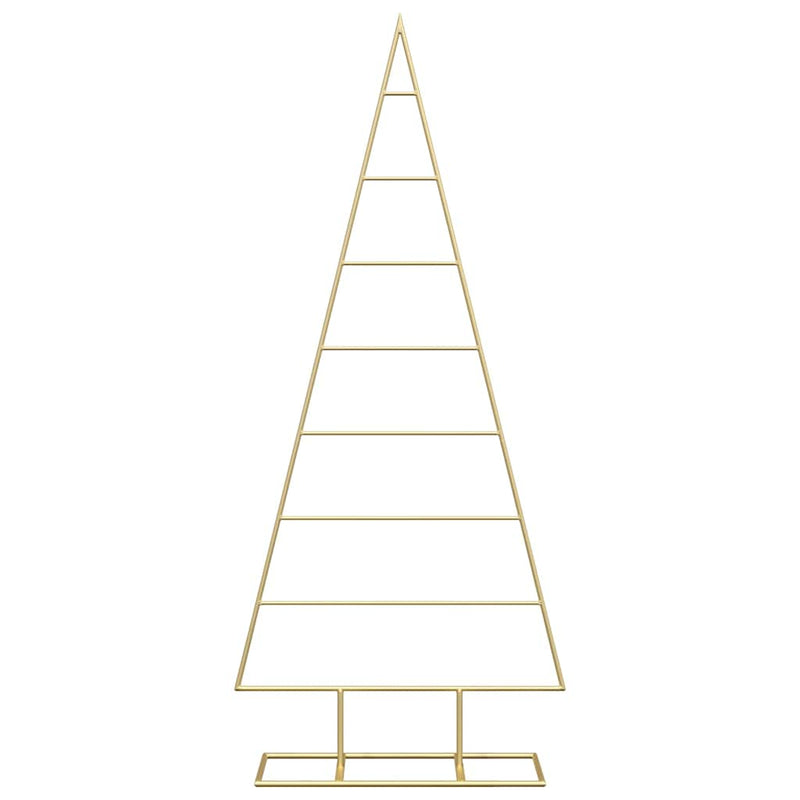 vidaXL Fém karácsonyfa állvánnyal Arany 125 cm Porszórt Acél