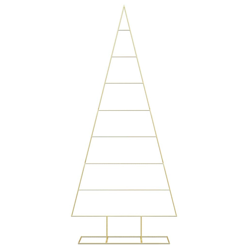 vidaXL Fém karácsonyfa állvánnyal Arany 210 cm Porszórt Acél