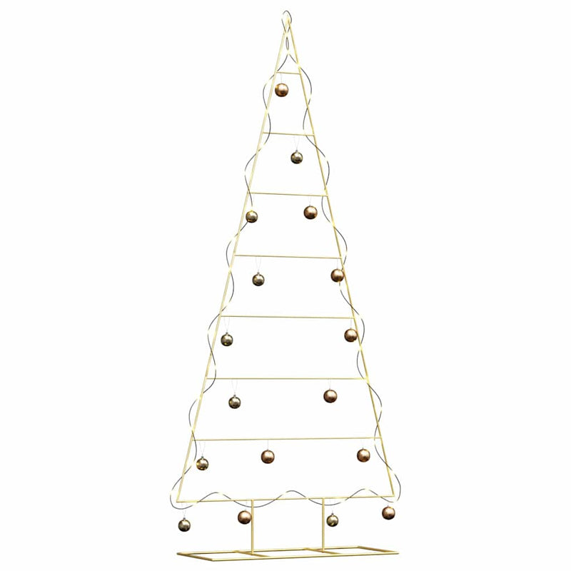 vidaXL Fém karácsonyfa állvánnyal Arany 210 cm Porszórt Acél