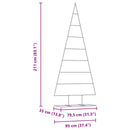 vidaXL Fém karácsonyfa állvánnyal Arany 210 cm Porszórt Acél