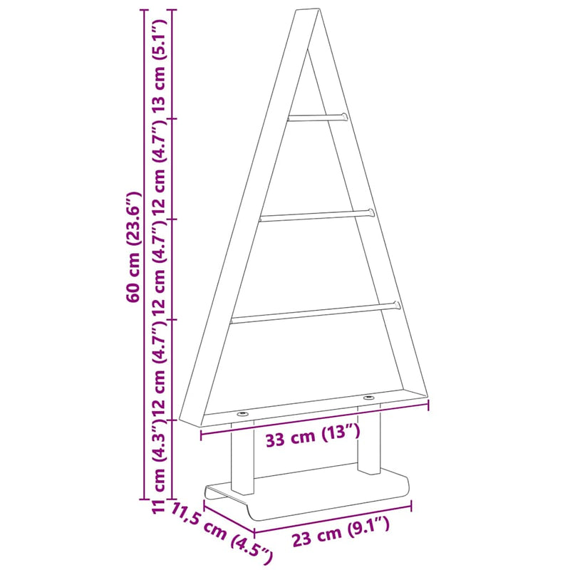 vidaXL Fém karácsonyfa állvánnyal Fekete 60 cm Acél