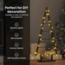 vidaXL Fém karácsonyfa állvánnyal Fekete 90 cm Acél